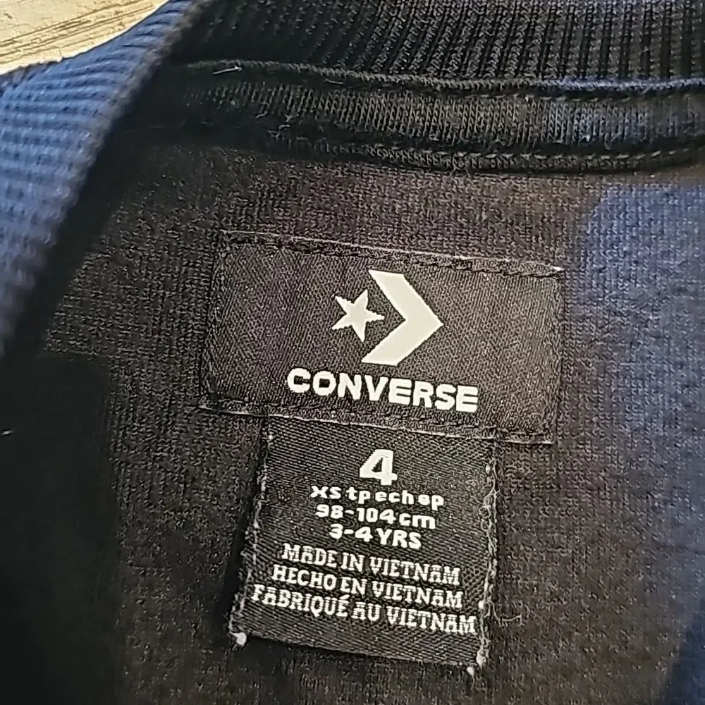 Black velvet jogger set XS size 4 Converse